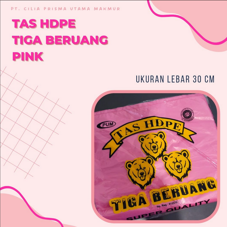 Tas HDPE Tiga Beruang