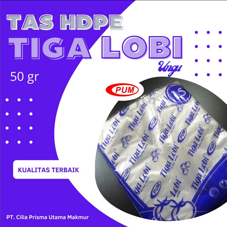 Tas HDPE Tiga Lobi