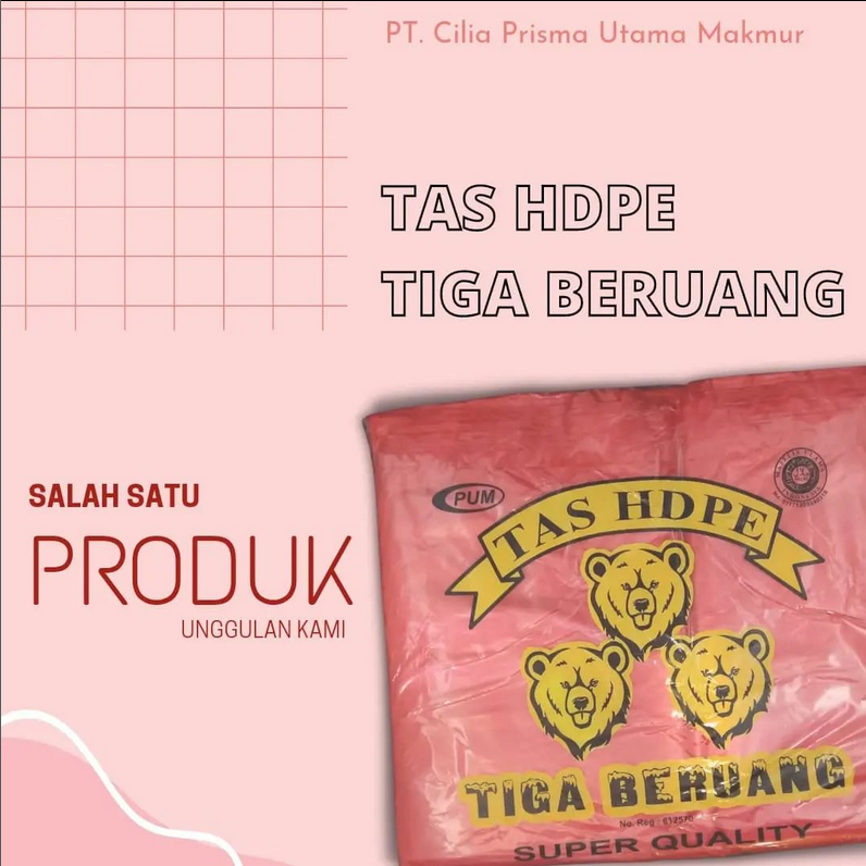 Tas HDPE Tiga Beruang
