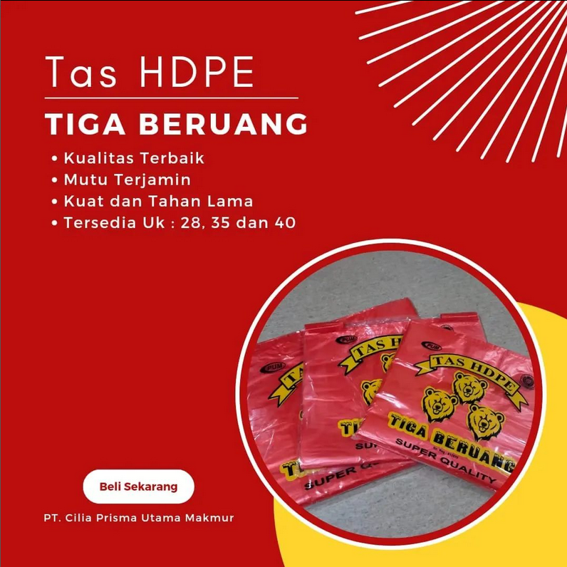 Tas HDPE Tiga Beruang